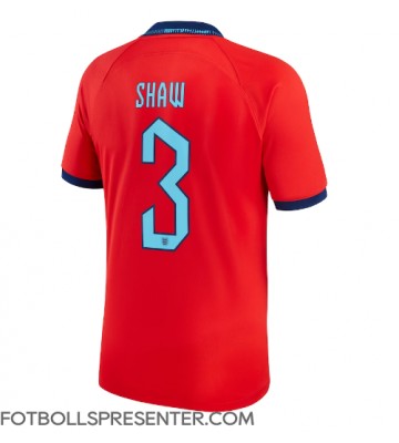 England Luke Shaw #3 Borta Matchtröja VM 2022 Kortärmad